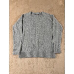 Smartwool Cable Knit Merino Sweater Men's M Gray Wool Blend Sweater EUC